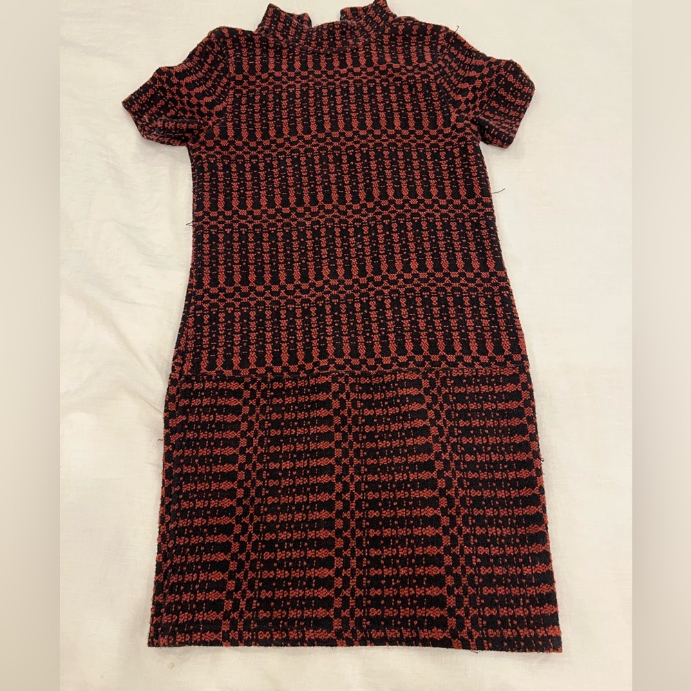Billy Reid Red and Black Mini Dress